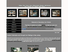 Tablet Screenshot of decorativeironworks.com